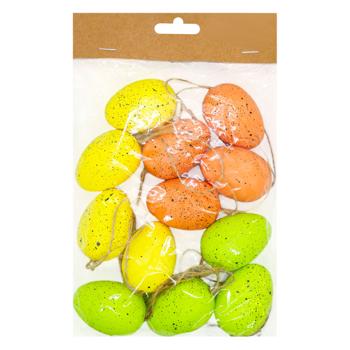 Набор пасхальных подвесок Яйцо микс 12шт 3,5*5см в ассортименте - купить, цены на МегаМаркет - фото 2
