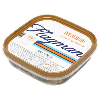 Flagman Smoked Herring Fillet Pieces in Oil 200g - buy, prices for MegaMarket - photo 1