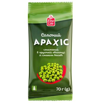 Fine Life Roasted Salted Peanuts in Crispy Shell with Wasabi Flavor 70g