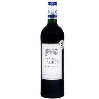 Вино Chateau Laubes Bordeaux красное сухое 13,5% 0,75л - купить, цены на Auchan - фото 1