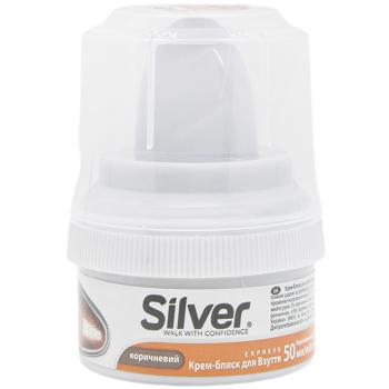 Silver Brown Shine Cream for Shoes 50ml - buy, prices for MegaMarket - photo 1