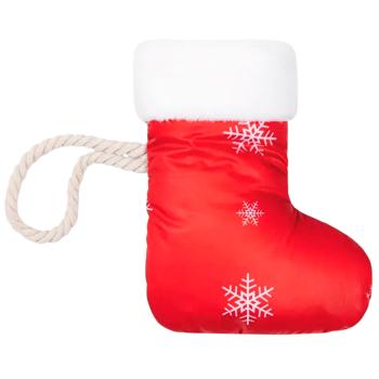 Pet Fashion Boot Dog Toy with Squeaker, Rustling Sound, and Rope 13.5x16.5cm - buy, prices for MasterZoo - photo 1