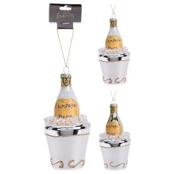 Champagne Christmas Tree Decoration 120*65mm