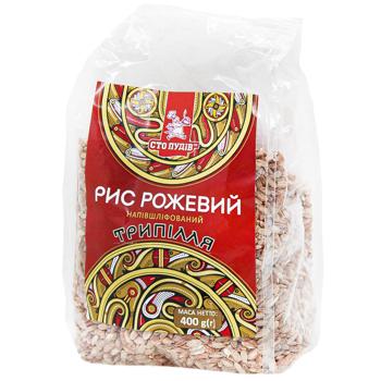 Рис Сто Пудов розовый полушлифованный 400г