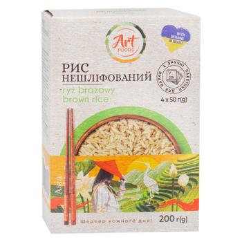 Рис Art Foods нешлифованный 4*50г - купить, цены на Чудо Маркет - фото 1