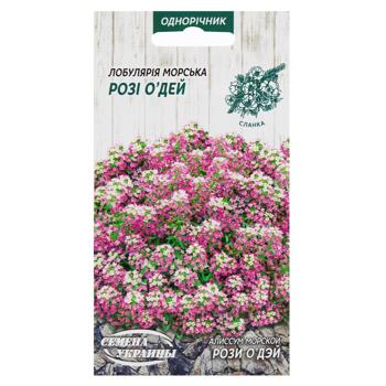 Semena Ukrayny Rosie O'Day Sea Alyssum Flowers Seeds 0.1g