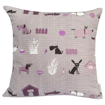 Home Line Hav-Hav Gray-Lilac Decorative Pillow 40x40cm - buy, prices for ULTRAMARKET - photo 1