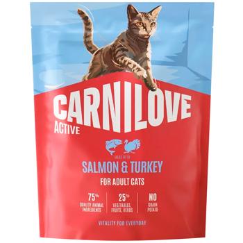 Корм сухой Carnilove Active с лососем и индейкой для кошек 400г - купить, цены на MasterZoo - фото 1