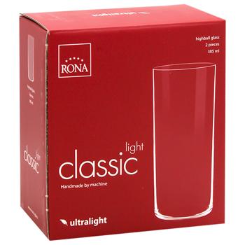 Rona Classic Light HB Glass Set 2pcs 385ml - buy, prices for ULTRAMARKET - photo 2