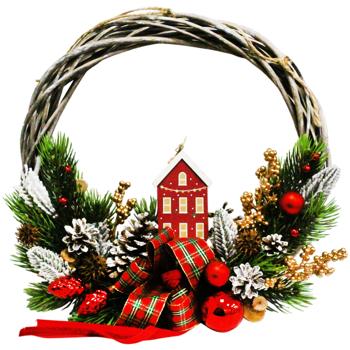 Новорічний вінок 0041 - купить, цены на МегаМаркет - фото 2