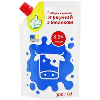 Продукт пищевой сгущенный с молоком Auchan 8,5% 300г - купить, цены на Auchan - фото 1