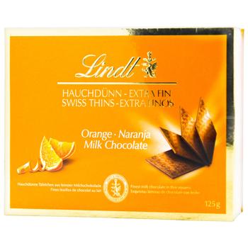 Lindt with orange filling milk chocolate 125g - buy, prices for NOVUS - photo 1