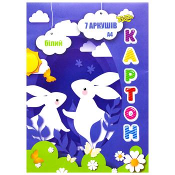 Tetrada White Cardboard A4 7 sheets