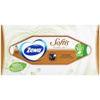Zewa Softis Natural Soft Cosmetic Napkins 80pcs - buy, prices for COSMOS - photo 2