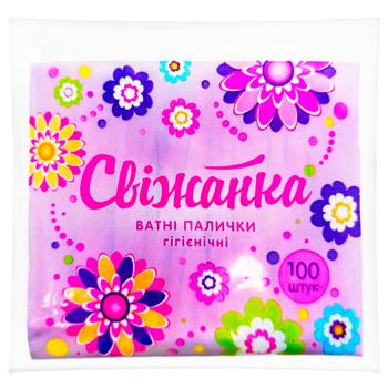Svizhanka Cotton Buds 100pcs - buy, prices for Chudo Market - photo 1