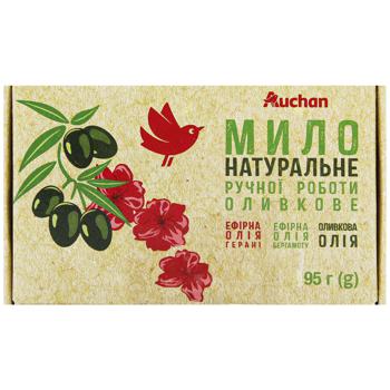 Auchan Handmade Natural Olive Solid Soap 95g - buy, prices for Auchan - photo 2