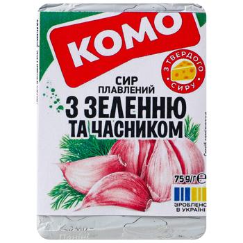 Komo Processed Cheese with Herbs and Garlic 35% 75g - buy, prices for NOVUS - photo 1