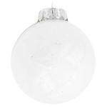 Bezant Glitter Transparent White Christmas Tree Ball 8cm