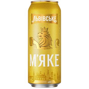 Lvivske Soft Light Beer 4.2% 0.48l - buy, prices for Supermarket "Kharkiv" - photo 1