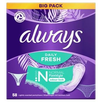 Always Daily Fresh Normal Flexistyle Pads 58pcs - buy, prices for Auchan - photo 5