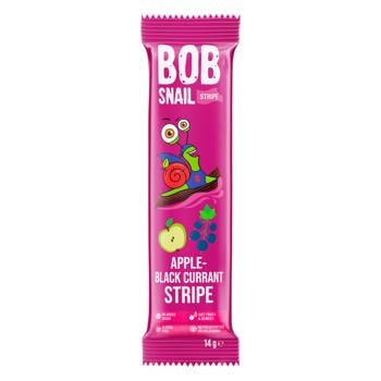 Цукерка Bob Snail Яблучно-чорносмородиновий страйп 14г