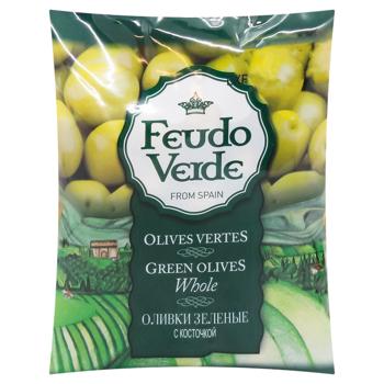 Feudo Verde Whole Green Olives 170g - buy, prices for NOVUS - photo 1