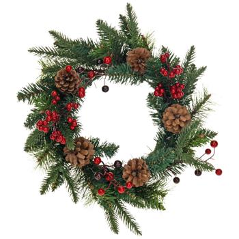 Christmas Wreath with Cones 30cm