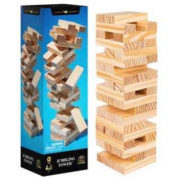 Jenga Board Game with Colored Bars