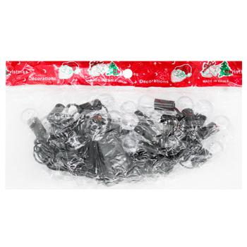 Гирлянда электрическая 20 прозрачных лампочек 3м черный кабель - купить, цены на - фото 1