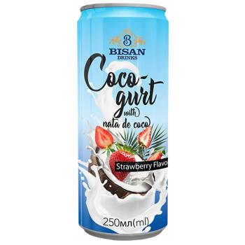Напиток Bisan Drinks Cocogurt с ароматом клубники 250мл - купить, цены на Чудо Маркет - фото 1