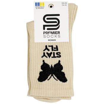 Premier Socks Stay Fly Women's Crew Socks s.23-25 Light Beige - buy, prices for - photo 1