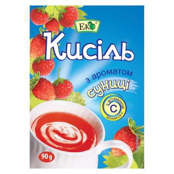 Кисель Эко со вкусом земляники 90г - купить, цены на ULTRAMARKET - фото 1