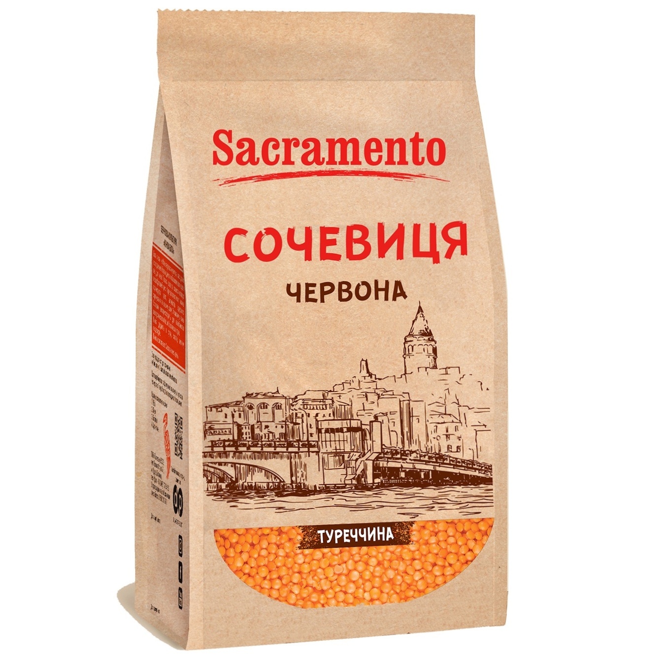 

Чечевица Sacramento красная 500г