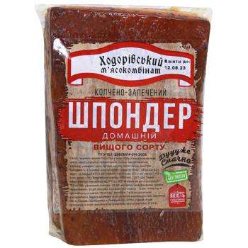 Шпондер Ходорівський М'ясокомбінат Домашній копчено-запечений ваговий - купити, ціни на Auchan - фото 1