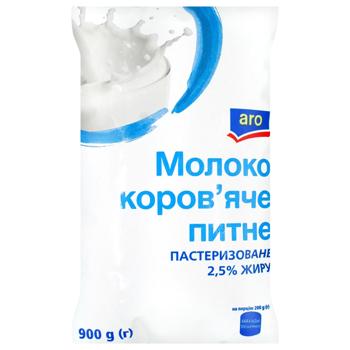 Молоко Aro коровье питьевое пастеризованное 2,5%900г - купить, цены на METRO - фото 1