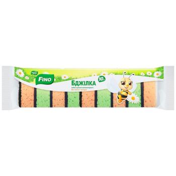 Губки кухонные FinoПчелка крупнопористые 10шт - купить, цены на NOVUS - фото 3