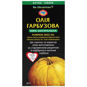 Масло тыквенное Golden Kings of Ukraine первого холодного отжима нерафинированное 100мл - купить, цены на КОСМОС - фото 2