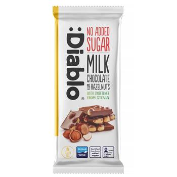 Diablo Milk Chocolate with Stevia and Hazelnuts 75g - buy, prices for COSMOS - photo 1