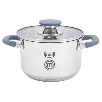 Krauff Pan with Glass Lid 2.7l 18cm - buy, prices for MegaMarket - photo 1