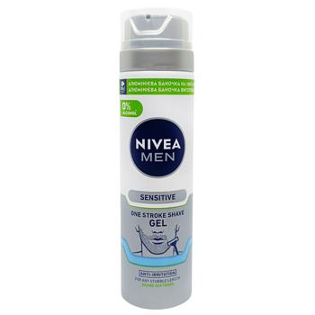 Nivea Men One Stroke Shave Shaving Gel for Sensitive Skin 200ml - buy, prices for Chudo Market - photo 2