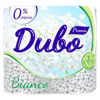 Dyvo Premio Bianco White 3-ply Toilet Paper 4pcs   - buy, prices for - photo 1