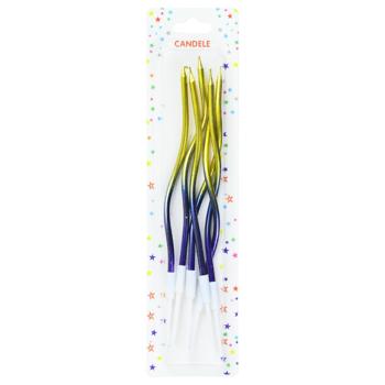 Wavy Metallic Set of Сandles for Сake 6pcs 6961-7 - buy, prices for - photo 4
