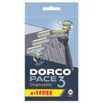 Бритва одноразова чоловіча Dorco Pace 3 леза 5шт
