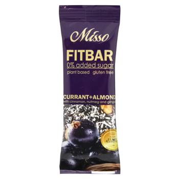 Батончик Misso Fitbar Смородина-миндаль с корицей, мускатным орехом и имбирем 30г - купить, цены на NOVUS - фото 1