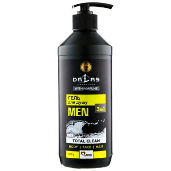 Гель-шампунь Dalas Men Total Clean 3в1 500г