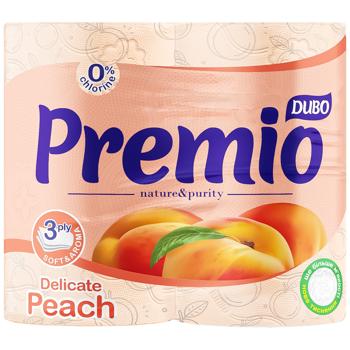 Туалетная бумага Диво Premio Aroma Персик 3-слойная 4шт