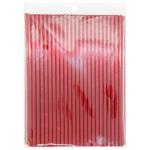 Соломинки для напитков бумажные красные 19,7см 100шт