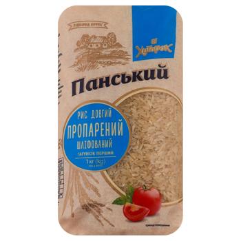 Khutorok Pansky Long Grain Polished Parboiled Rice 1kg - buy, prices for Auchan - photo 1