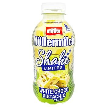 Muller Müllermilch Shake White Сhocolate-Pistachio Milk Drink 3.5% 400g