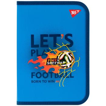 Папка для зошитів Yes Football пластикова на блискавці В5